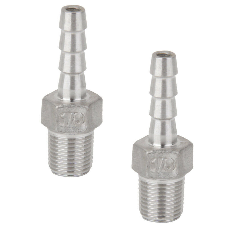 2Pcs 1/8inch Male Thread Pipe Fitting 6mm Barb Hose Tail Connector NPT, High