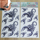 2 Sheet Grey Scorpion Design Temporary Waterproof Tattoos Stickers Bod ZTT