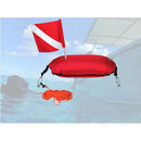 Durable Nylon Spearfishing Torpedo Buoy Diving Scuba Dive Flag Rope Sign