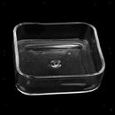 Set of 2, Clear Aquatic Fish Tank Food Dish Square Shaped Bowl Shrimp Feeding