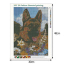 5D DIY Full Drill Diamond Painting Dog Garden Cross Stitch Embroidery Kits