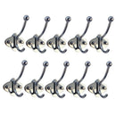 10 Pack Stainless Steel Hooks Bathroom Hooks Metal Coat Hooks Suitable for  V4E3