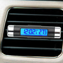 LED Digital Display luminous Thermometer Car Electronic Clock Air Outlet Clamp