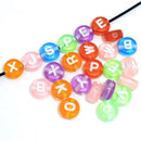 100 PCS DIY Random Alphabet/Letter Acrylic Cube Spacer Loose Beads Jewelry VEQ