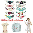 10x Mixed Flower Iron On Heat Transfers Patches for Clothing DIY Stripe Applique