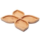 Bamboo Candy Board Fruit Nut Bowl Home Decor Service Tray Display Part Nut