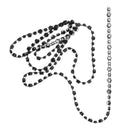 1 Yard Black Round Rhinestone Chain Ribbon Trim DIY Sewing Craft Decoration
