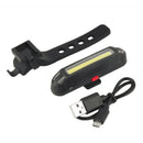 100LM Bicycle LED Rear Tail Light USB Bike Safety Lamp (Red+White Light)
