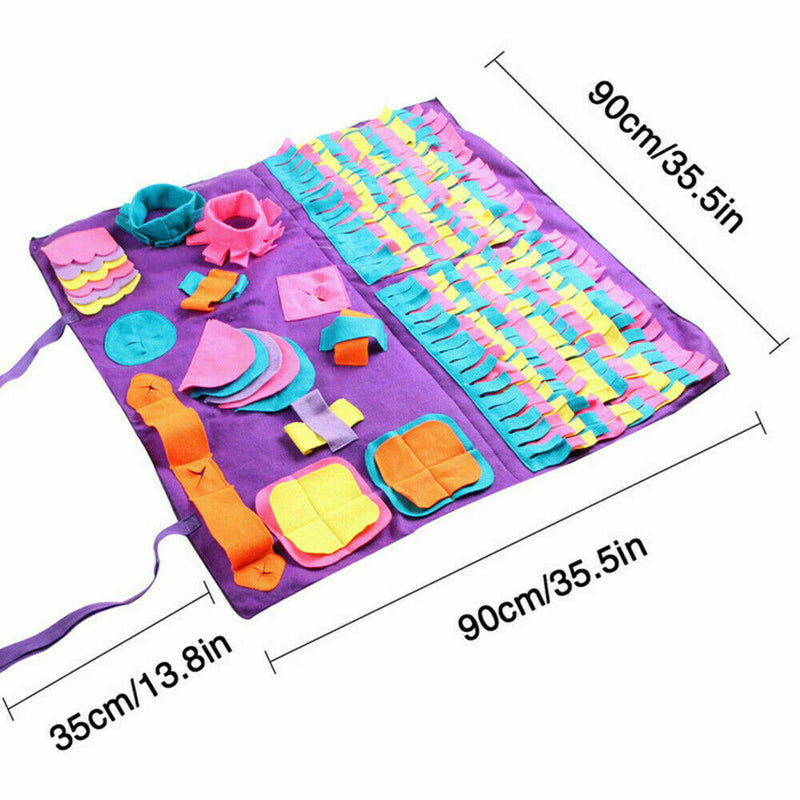 Dog Snuffle Mat Nose Training Sniffing Pet Pad Feeding Cushion Blanket 90*90cm