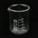50ml Borosilicate Glass Beaker -- Graduated Low Form Measuring Beakers - Lab
