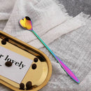 8Pcs Flower Spoon Set, 2 Different Size Colorful Stainless Steel Teaspoons  L2K8