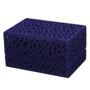 Hollow Engagement Wedding Jewelry Box Holder Display Gift Pendants Box Blue