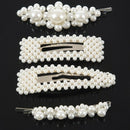 4X(Pearls Hair Clips For Women Girls 4Pcs Large Bows/Clips/Ties For BirthdaQ9A4)