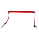 3.5mm Auxiliary Audio Male to Male Cable 90 Degree Right Angle Red