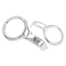 2pcs 65mm Dia. Motorcycle Fog Light Trim Rings Lamp Bezel Chrome Finished, Fits