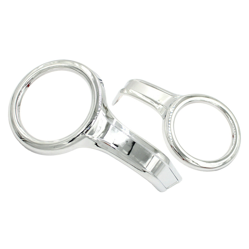 2pcs 65mm Dia. Motorcycle Fog Light Trim Rings Lamp Bezel Chrome Finished, Fits