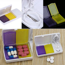 Pill Splitter Cutter Tool Medicine Storage Compartment Box Case Holder