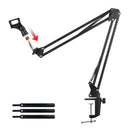Upgrade Adjustable Microphone Stand Mic Suspension Boom,Desk Mic Scissor Arm