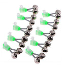 10pcs Twin Bell Fishing Bite Alarms Outdoor Night Fishing Rod Tip Clips A