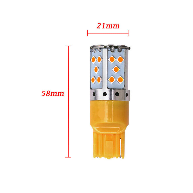 1* T20 7440 LED Car Light Bulb 3030 35SMD Error Free Turn Signal Stop Anti-Hyper