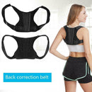 Unisex Black Adjustable Posture Corrector Back Brace Brace Support Belts D9Y6