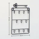 Iron Wall Mounted Hooks 11 Hangers Decorative Key Holder Coat Hat Rack Home