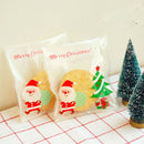 100 pcs Sachets Pouches Santa and Christmas tree packing bag for Cookies Bi