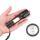 Portable T6+COB LED Light 3 Modes USB Charging Flashlight 1000LM Torch Lamp