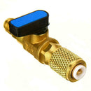 1/4" Male to 1/4" Female SAE Straight Ball Valve Charging Y AC Refrigerants L4N3