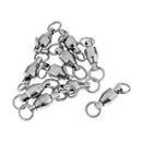 20x Multiple Sizes Flexible Rotation Ball Bearing Swivels Fishing Swivels