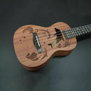 Ukulele Uke 4 Nylon Strings Sapele Rosewood Guitar Dolphin Pattern Universa