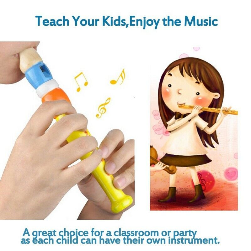 2 Pieces Suitable For Children'S Color Piccolo Flute,Learning Rhythm Instru E9D5