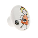 Knit Girl Decorative Knob Pull Handle for Kids Bedroom Wardrobe Drawer Decor