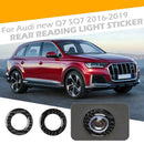 2pcs Dome Light Cover Carbon Fiber Trim Stickers for Audi Q7 SQ7 4M 2016-2019