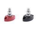 2pcs M6 Red & Black Junction Block Power Post Set Stainless for Marine RV