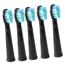 5 Sets Sonic Replacement Tooth Brush Head for Seago Electric Toothbrush Black