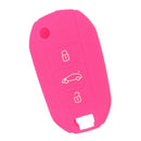 Car Key Protive Cover Holder for BUICK Flip Folding Remote Key Fob Rose Red