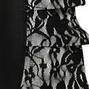 Black Lace Flirty Apron with Pocket, Fun Retro Sexy Kitchen Cooking Pinup A U8H9