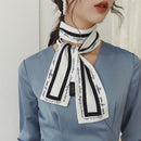 Women's Fashion Ribbon Simulation Silk Scarf Beautiful Solid Design Girl Sc