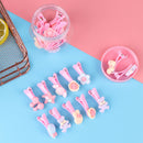 20Pcs Mixed multicolor baby kid children girls cartoon hair clips with bo R^i