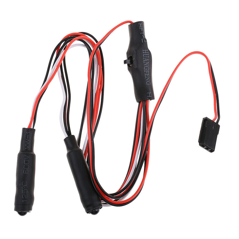 RC Drift Car Parts 2 LED Bright Taillight Lighting for 1/10 D90 SCX10 Truck