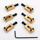 Set Of 6 Pcs Guitar Bridge Saddle String Saddle Brass