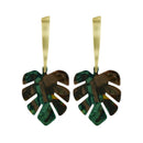 Fashion Maple Leaf Earrings Acrylic Hemp Leaf Long Pendant Earrings Tempera