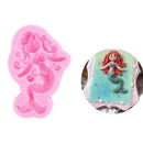1pc pink Mermaid Silicone mold fondant mold cake decorating tools baking tool BX