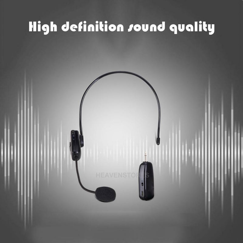 2.4 GHz Wireless Microphone Speech Headset Megaphone Radio Mic for Loudspeaker