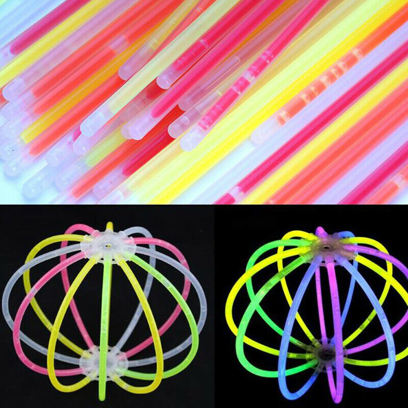1Box 7 Color Glow Sticks Light Sticks Shinning Fluorescence Light Brace Hn