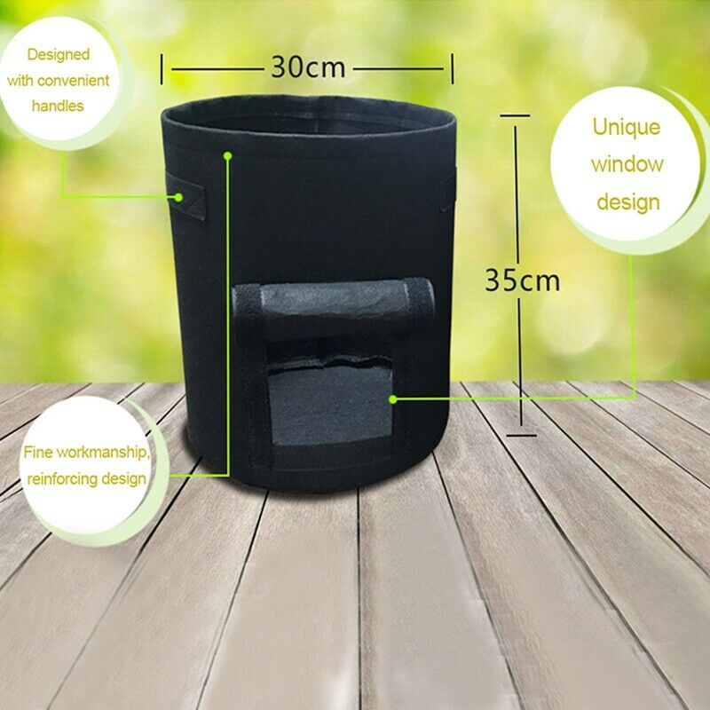 Potato Planter Bag/Plant Pots,7-Gallon Window Vegetable Planting Grow Bag,D