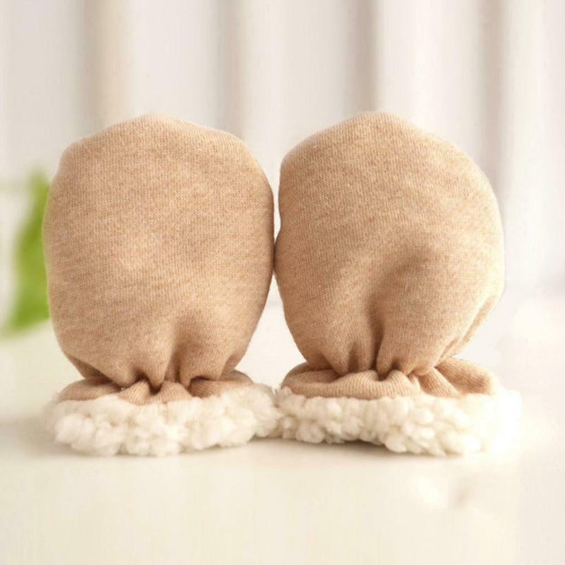 2pcs Winter Warm Newborn Gloves Baby Fleece Thicken Anti-Grab Hand Mittens