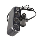 Car Power Adapter Triple Cigarette Lighter Socket Splitter Dual USB Port DC 12V