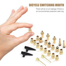 24pcs/set Aluminum Alloy Bicycle Valve Conversion Nozzles Valve Adapter Kit